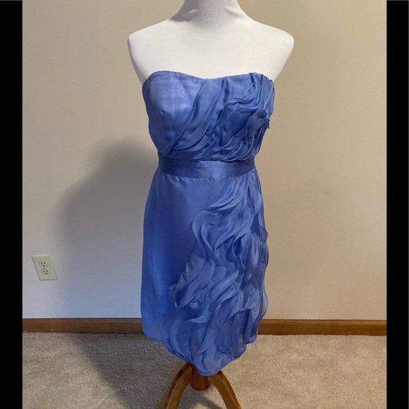 Phoebe Couture Dresses | Phoebe Couture Silk Organza Dress | Color: Blue | Size: Xs | Farleygal's Closet